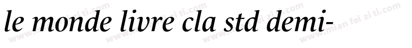 le monde livre cla std demi字体转换
